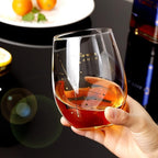 HOHY Cancer Stemless Wine Glass 20 Oz, Cancer Constellation Wine Glass Golden, Zodiac Gifts June Birthday Gifts for Women