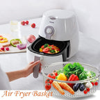 Air Fryer Basket, Steamer Basket for Instant Pot, 304 Stainless Steel Mesh Basket for Instant 6Qt 8Qt Air Fryer, Air Fryer Accessory 8 inch Basket with Handle