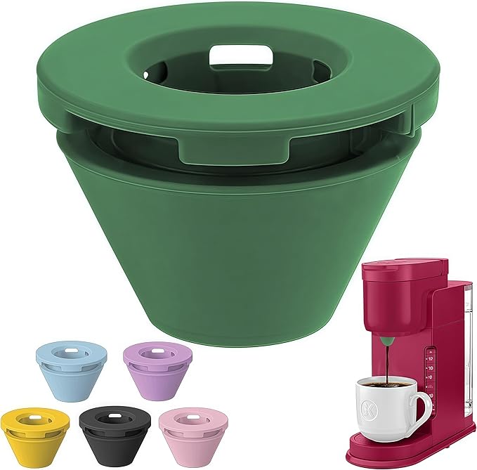 Silicone Anti-Leak Coffee Spout for Keurig K-Mini & Express - Splash-Proof Accessory, No Mess Drip-Free Design, Easy to Clean & Reusable (Green)