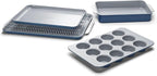 Caraway Nonstick Ceramic Bakeware Set (5 Pieces) - Baking Sheets, Assorted Baking Pans, & Storage - Aluminized Steel Body - Non Toxic, PTFE & PFOA Free - Navy