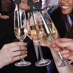 200 Pcs Cocktail Swizzle Sticks, 7.3inch Clear Coffee Stirrers Disposible Plastic Swizzle Sticks for Drink Round Disc Top Drinks Mixing Rod for Coffee Whiskey Beverage