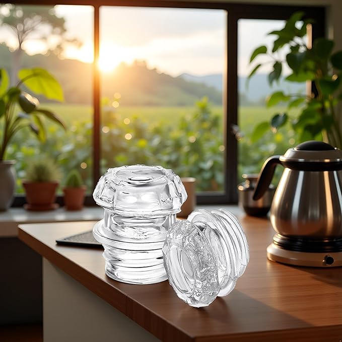 Transparent Coffee Percolator Glass Top Replacement Transparent Glass Knob Top for Percolator Replacement Parts for Coffee Pot Filters,Espresso Machine Parts and Accessories