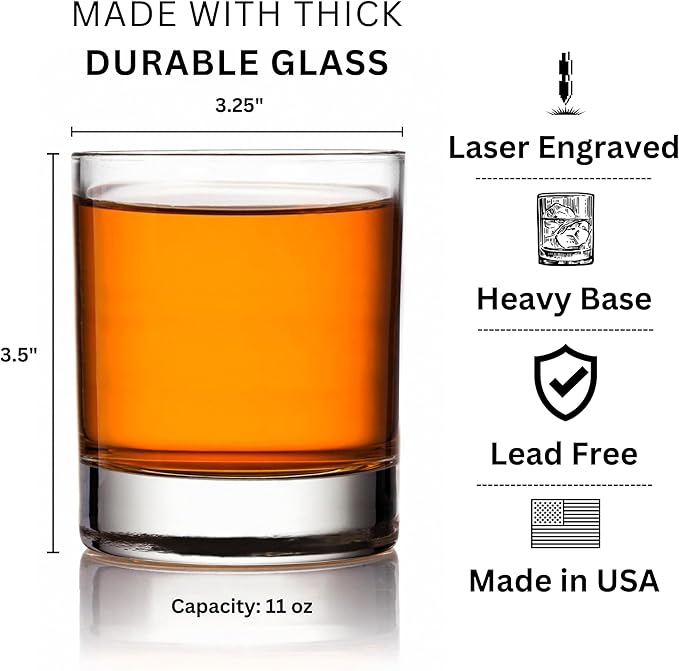 Personalized Dog Whiskey Glass - Engraved Pet Portrait Bourbon Glass - Christmas, Birthday Gifts for Men, Dog Dad - Pet Memorial Gifts, Pet Loss Gifts