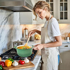 Dutch Oven,Cast Iron Dutch Ovens,Dutch Oven Pot with Lid,4.5 QT Enamel Dutch Pot,Dutch Ovens with Dual Handles,Cast Iron Pot for Braiser,Cooking,Gifts for Family,Green