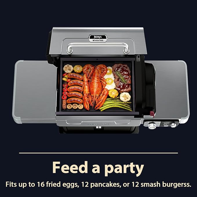 Utheer Nano-Ceramic Full Griddle for Ninja FlexFlame PG300,Professional-Grade Nonstick Full-Size Griddle Plate with Grease Drain,Rust-Resistant,BBQ Breakfast & Camping,Fit Ninja FlexFlame XSKFULGRIDLE