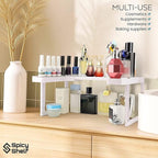Spicy Shelf Deluxe - Expandable Spice Rack and Stackable Cabinet & Pantry Organizer (1 Set of 2 Shelves) - As seen on TV Deluxe (Spicy Shelf Organizer) - Pantry Organization - Pantry Spice Organizer