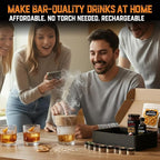 Electric Whiskey Smoker Kit - Whiskey Gifts for Men Dad - Premium Amarena Cherries, Syrup, Orange Dried Slices and 8 Flavors Wood Chips - Old Fashioned Cocktail Smoker kit