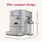 KitchenAid Fully Automatic Espresso Machine KF8 with Milk Attachment and Plant Based Milk Options, KES8558SX, Stainless Steel