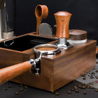 V5 Espresso Tamper, 53.3MM 2 Spring-Loaded Calibrated Tamper with Stainless Steel Ripple Base, Walnut Wooden-Handle Tamper Compatible with Breville 54mm Portafilter