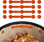 Air Fryer Magnet Silicone Buckle for Holding Down Parchment Paper, Lock Disposable Liners Safely & Prevent Paper to Burn,Orange,4 Set