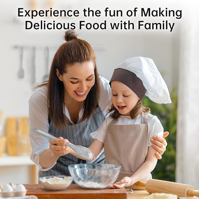 barsone Spatulas Silicone Heat Resistant, Food Grade Rubber Spatula Set for Cooking, Baking, Stirring Heat Resistant 446°F Spatulas for Nonstick Cookware Dishwasher Safe BPA Free Multicolor Set of 5