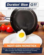 Nuwave Healthy G11-Pots and Pans Set Non Stick, 9H Near-Diamond Hardness Scratch-Resistant, Works on All Stovetops, PFAS Free, with Frying Pans, Saucepans & Glass Lids, Stay-Cool Handles, Copper