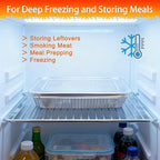 Aluminum Foil Pans with Lids 9x13 Disposable – Half Size Aluminum Foil Heavy Duty deep Turkey Roasting Pan, Tin foil Sheets Tray Chafing for Cooking, Baking, Storing, Food Prepping, 25 Pack