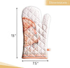 Maison d' Hermine Oven Gloves 100% Cotton Oven Mitt 7" x 13" with Loop Heat Resistant, BBQ, Cooking Gloves, Baking, Grilling, Kitchen, Handling Hot Pans (Pack of 1, Giving Thanks)