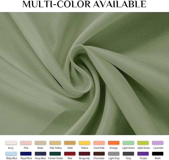 Softalker Rectangle Tablecloth Spring, Waterproof & Stain Resistant Table Cloths Wrinkle Free Fabric Washable 210GSM Polyester Table Cover for Spring/Party/Outdoor - 54 x 54 inch, Sage Green