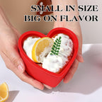 4 Inch Mini Heart Shaped Cake Pans Nonstick Silicone Heart Cake Molds for Baking Set of 2 (Red)