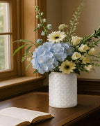 Nucookery 6.4'' Utensil Holder - Ceramic Utensil Holder for Kitchen Counter, Large Capacity Countertop Storage, Farmhouse Style Utensil Crock Organizer for Spoons, Spatulas & Cooking Tools