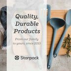 Starpack 'Stir & Serve' Silicone Cooking Utensils Set (5 Pcs) - Kitchen Utensil Set Heat Resistant to 600°F - Kitchen Utensils for Nonstick Cookware - Silicone Utensil Set for Mixing & Cooking