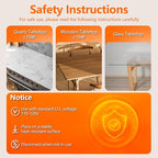 Food Warming Mat, 9 Temperature Modes & Upgraded Electric Heating Wire Full Surface Heating, Portable Warming Mat for Food, 6-Hours Auto Shut-Off Food Warming Mat for Buffet, Parties