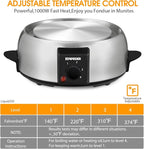 Electric Fondue Pot Set,2-Quart 1000-Watt Non-Stick Fondue Maker with Temperature Control,8 Forks,Perfect for Chocolate, Cheese, Caramel
