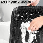 Roasting Pan with Rack, 21” Rectangular Granite Roaster Pan, 25lb Capacity, Large Roaster Pot for Baking Turkey with Versatile Lid