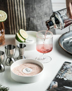 Margarita Salt Rimmer Set, Ceramic Bar Glass Rimmer for Margarita and Cocktail Bartender Tool Salt Box Spice Container Bar Decor for Home Set of 2, White