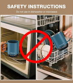 Self Heating Coffee Mug T1-16oz Fast Heating & Ultra Long-Lasting Battery Life, Heated Coffee Mug Up to 149℉ - Touch & App Controlled Coffee Mug, Birthday Gifts for Women and Men