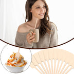 Bokon 6.3 Inch Coffee Stir Sticks Wooden Kayak Paddle Shaped Coffee Stirrers Wood Wooden Stirrer Hot Cocoa Stir Sticks for Tea, Honey, Hot and Cold Drinks