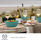 Homienly Wheat Straw Bowl Sets of 6-36oz Cereal Bowls,Microwave and Dishwasher Safe Bowls,Soup Bowl Sets Alternative for Plastic Bowls for Serving Soup,Salad(Green)