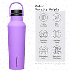 Corkcicle Sport Canteen Insulated Tumbler, Varsity Purple, 20 oz – Reusable Water Bottle Keeps Beverages Cold for 25 Hours & Hot 12 Hours