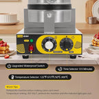 Dyna-Living Commercial Waffle Maker Restaurant, 1200W Professional Waffle Maker Commercial Waffle Iron Non-stick Classic Waffle Machine Electric Waffle Bowl Maker for Home, Hotel
