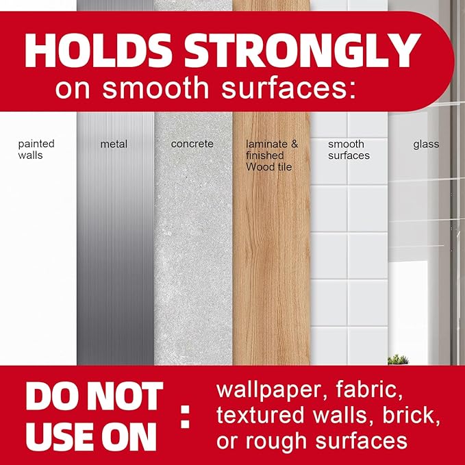 Utility Wall Hooks for Hanging Medium 16 Hooks, Damage Free Hanging Wall Hooks with Adhesive Strips, Heavy Duty Adhesive Hooks Damage Free for Key Holder, Coat, Door, Shower Hanging