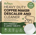 Coffee Maker Cleaner & Descaler Tablets, 12 Uses for Keurig, Ninja, Breville, Delonghi, Nespresso, Miele, Jura, Mr Coffee, Cuisinart Descaling Solution for Coffee Pot Maker & Espresso Machines