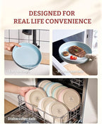 famiware Milkyway 33 oz Bowl Set, Pasta Bowls Set of 6, Salad Bowls Perfect for Your Friend for Housewarming, Thanksgiving, Christmas, Light Blue