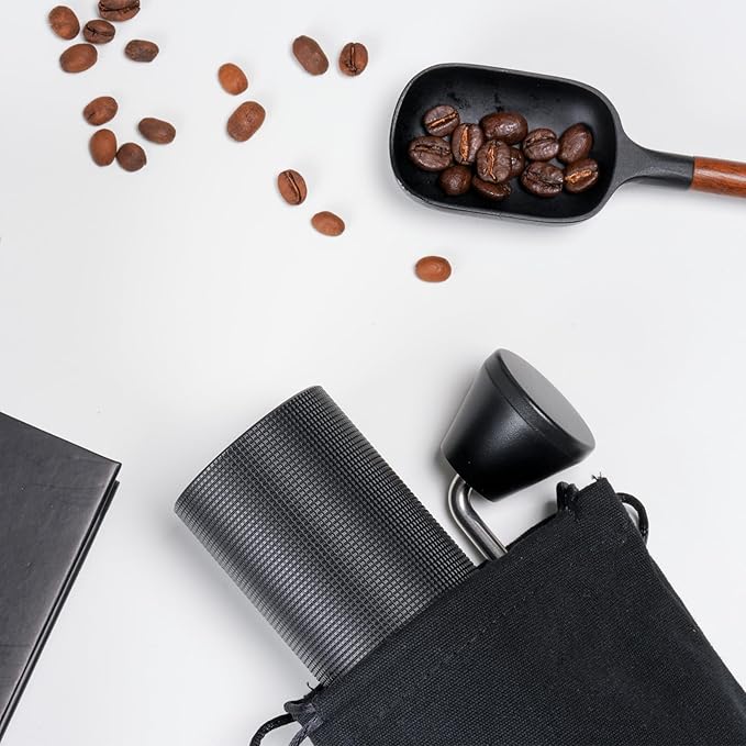 TIMEMORE Manual Coffee Grinder CNC Stainless Steel Conical Burr Coffee Grinder with Capacity 20g Chestnut C3 Internal Adjustable Setting for Pour Over French Press Coffee for Hand Grinder Black