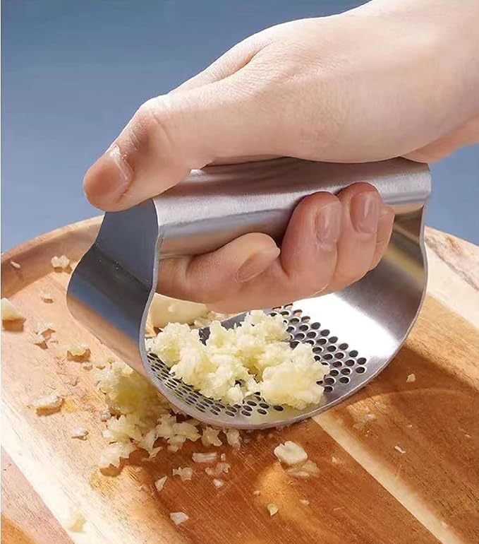 Garlic press kitchen tool garlic peeler professional ginger crusher ergonomic labor-saving crusher garlic press rocker stainless steel