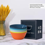 Homestockplus 50 Oz Large Cereal Bowls, Unbreakable Salad Bowl Set of 6, Sturdy and Stackable Serving Bowls, Microwave Dishwasher Safe Color Bowls Set for Oatmeal, Soup, Ramen, Salad, Snack -6 Colors