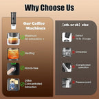 3-in-1 Portable Espresso Machine for Travel & Camping- 20 Bar Self-Heating Portable Coffee Maker with USB-C LED Display Car Coffee Maker, Compatible with Grounds&Capsules(Ns&DG) for RV, Hiking, Office