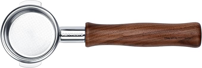 Normcore 58mm Naked Portafilter Compatible with all La Marzocco Home Espresso Machines, Bottomless Espresso Portafilter with 18g Basket, Genuine American Walnut Handle