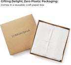 D'Moksha Homes Ivory Linen Tablecloth 60 x 120 Inch - 100% Pure Linen Hemstitch Tablecloth for Rectangle Tables - Classic Hemstitch, Machine Washable Table Cloth for Summer, Fall and Halloween