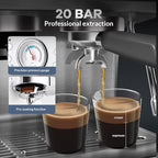 PeakPursuit Espresso Machine, Grinder, 20 Bar Semi-Automatic Coffee Maker with Milk Frother Steam Wand, PID Temperature Control, 2.8L Water Tank,Home Espresso Coffee Maker for Latte, Cappuccino