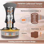 51.5mm Espresso Coffee Tamper,30lb Calibrated Espresso Tamper with a 20lb Interchangeable Spring,Barista Tamping Tool with 100% Stainless Steel Ground Tamper for Barista