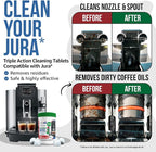 Jura Compatible Cleaning Tablets. 30 Tablets Cleaning. Coffee Cleaning Tablets - Cleans Internal Parts, Portafilter, Inaccessible Areas. Use On All Home & Pro Jura Coffee Machines.