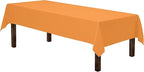 Gee Di Moda Rectangle Tablecloth - 60 x 84 Inch Orange Table Cloth for 5 Foot Rectangle Table - Heavy Duty Washable Fabric - for 5 Ft Buffet Table, Holiday Party, Dinner, Wedding & Baby Shower