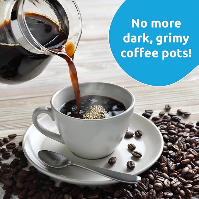 Coffee Equipment Cleaner, All-Purpose Brewing Equipment, Espresso, Coffee Maker Cleaner, Café Clean Removes Oil, Stain Buildup, from Glass, Plastic & Stainless Steel - 1 Oz. (100 Count)