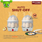 4 in 1 electric egg cooker | Boils upto 14 eggs | Poacher | Omelet maker | Vegetable steamer, dumpling & More | Marble