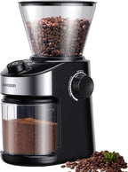 SHARDOR Burr Coffee Grinder 3.0, 32 Grind Settings for Espresso, Pour Over, Drip, and French Press, Adjustable Timer, Easy-Clean Chamber for Home Brewing