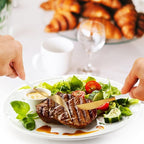 Gold Silverware Set for 8, MIKIWAY Matte Gold With White Handle Flatware Set, 40 Pieces Stainless Steel Cutlery Tableware Set, Kitchen Utensils Set Include Spoons And Forks Set, Dishwasher Safe