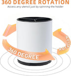 Utensil Holder,Extra Large Utensil Holder for Kitchen Counter, Silverware Organizer, Stainless Steel Storage Cooking Caddy Flatware Spoon Spatula Tool Cutlery Container(2 Set)