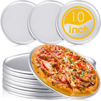 12 Pieces Pizza Pan Bulk Restaurant Aluminum Pizza Pan Set Round Pie Cake Plate Rust Free Cake Tray for Oven Baking Home Kitchen Restaurant Easy Clean(10 Inch)
